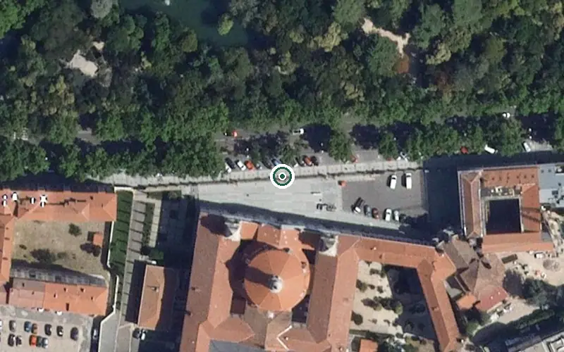 Vista aérea de la ubicación de Residencia Santa Mónica