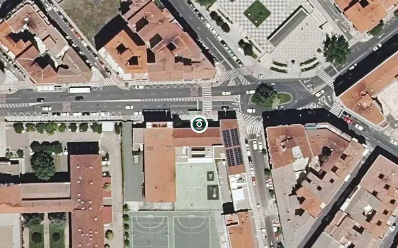 Vista aérea de la ubicación de Centro Residencial San Antonio