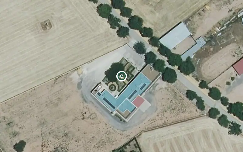 Vista aérea de la ubicación de Vivienda Municipal de Mayores Antonio Muñoz Sánchez