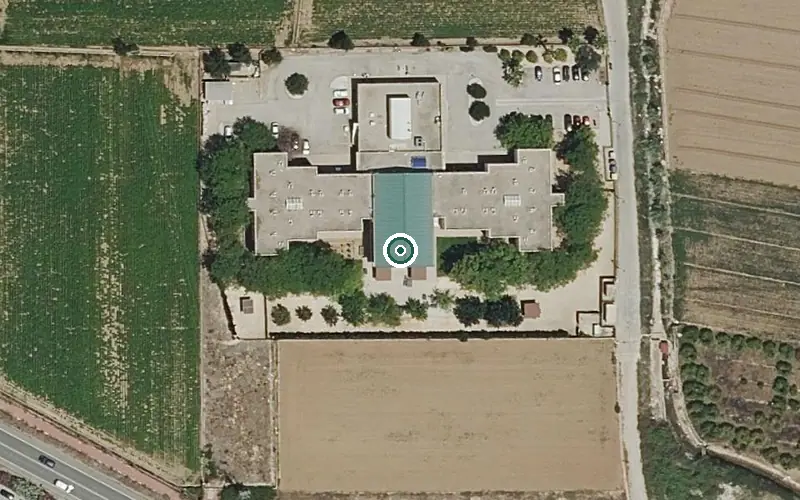 Vista aérea de la ubicación de Centro de Día para Personas Mayores Dependientes Savia Paiporta