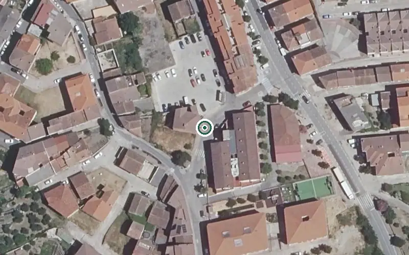 Vista aérea de la ubicación de Residencia de Mayores de Madrigal de la Vera