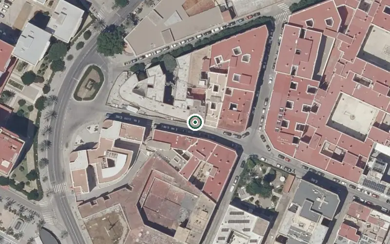Vista aérea de la ubicación de Residencia de Mayores José Matia Calvo