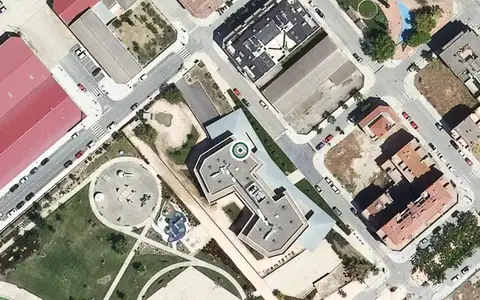 Vista aérea de la ubicación de Residència per a la Gent Gran d'Almacelles