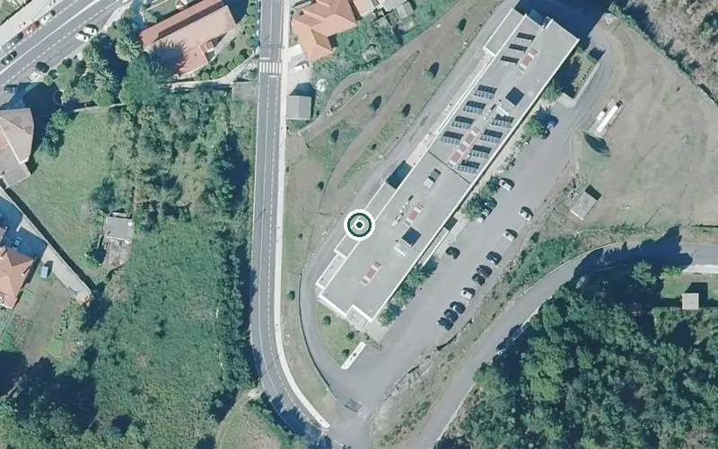 Vista aérea de la ubicación de Residencia Domusvi Vimianzo