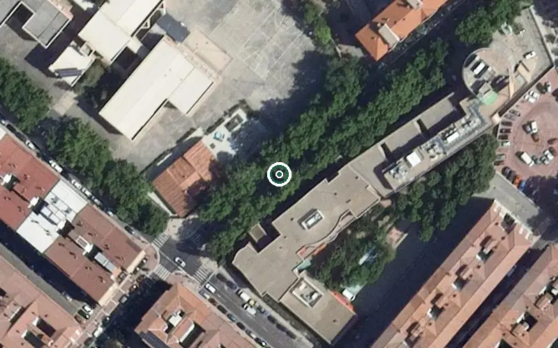 Vista aérea de la ubicación de Unidad de Estancias Diurnas (Centro Rondilla)