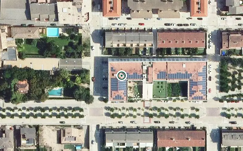 Vista aérea de la ubicación de Residència de la Fundació Privada Agropecuària de Guissona