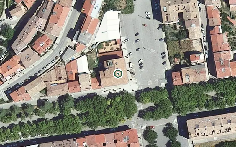 Vista aérea de la ubicación de Residència Assistida Berga Residencial