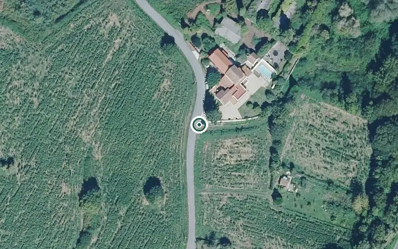 Vista aérea de la ubicación de Residencia el Pilar