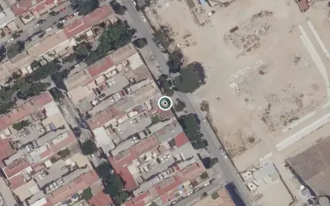 Vista aérea de la ubicación de Centro de Día para Mayores Nuestra Señora de la Paz en Su Mayor Aflicción