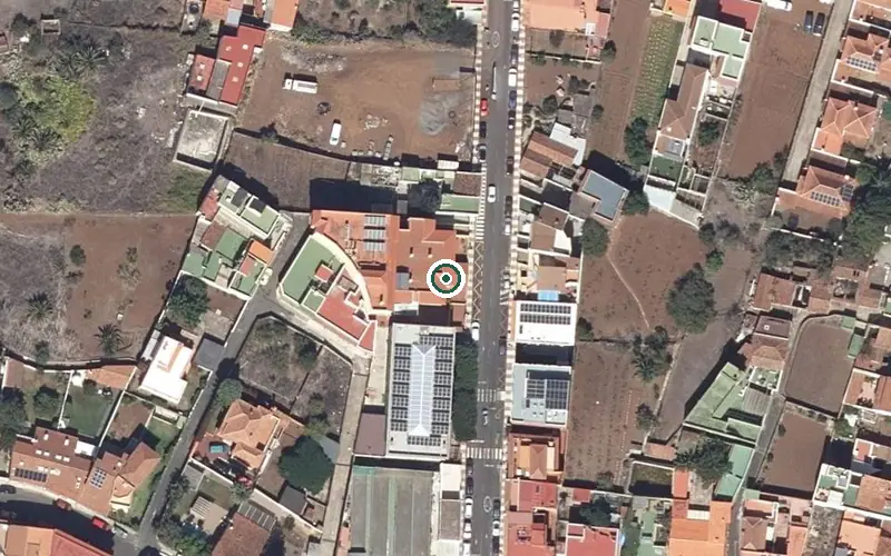 Vista aérea de la ubicación de Centro de Día de Atención Personas Mayores de la Villa de Tegueste