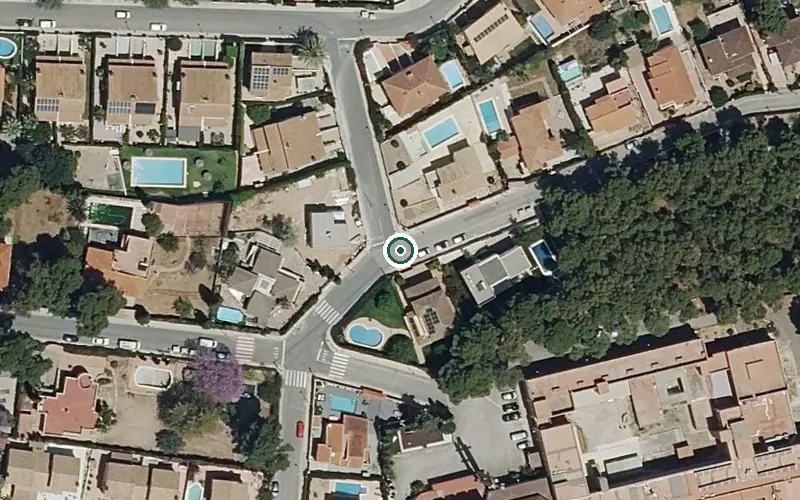Vista aérea de la ubicación de Residencia para Personas Mayores Dependientes Torre Hortelano