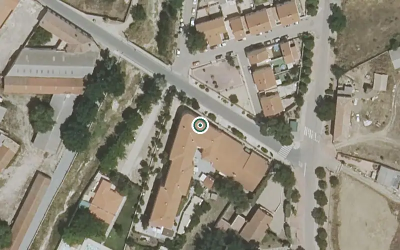 Vista aérea de la ubicación de Residencia de Mayores Conde de Orgaz