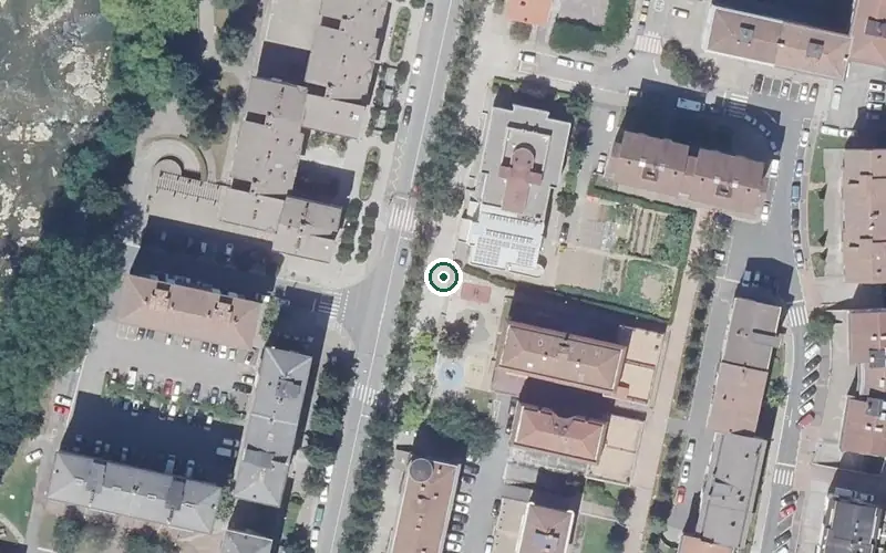 Vista aérea de la ubicación de Residencia Municipal Santiago Egoitza