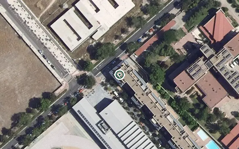Vista aérea de la ubicación de Casa de Beneficencia