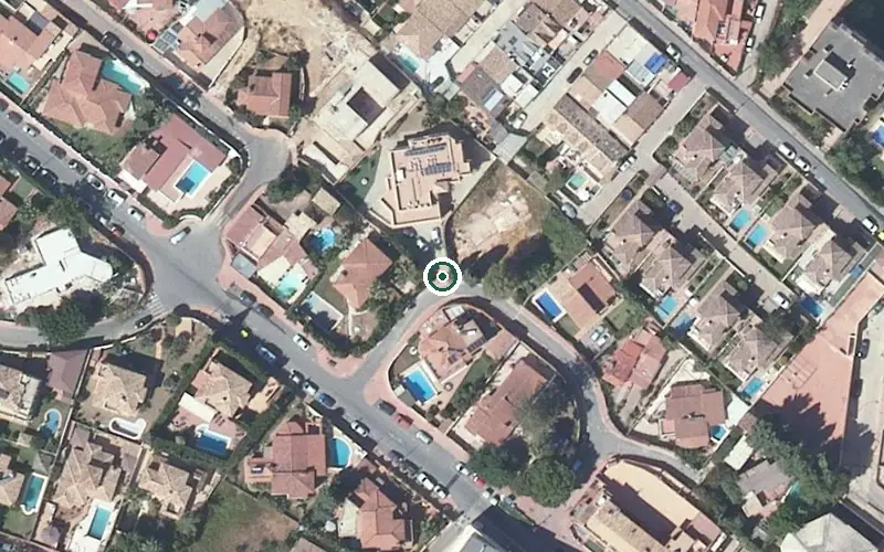 Vista aérea de la ubicación de Centro Residencial Villa Oasis
