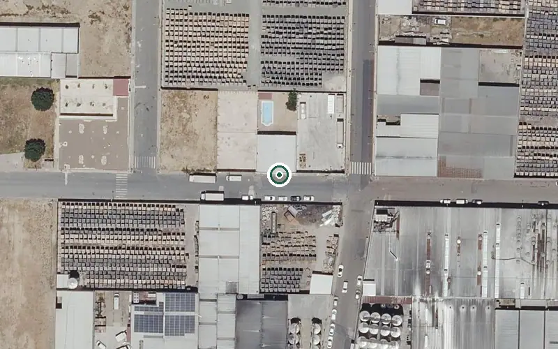 Vista aérea de la ubicación de Centro de Día para Personas Mayores Afectadas de Alzheimer Alonso León Cruz