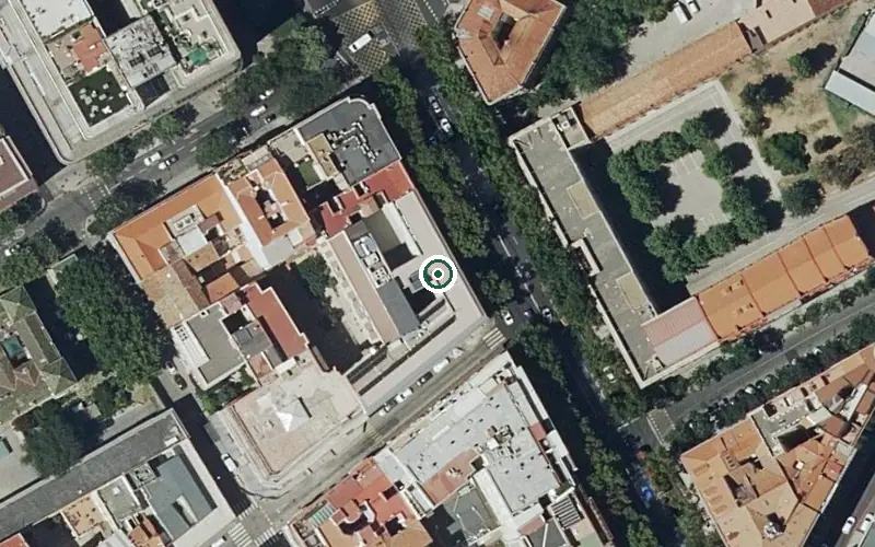 Vista aérea de la ubicación de Residencia Santa Genoveva Torres
