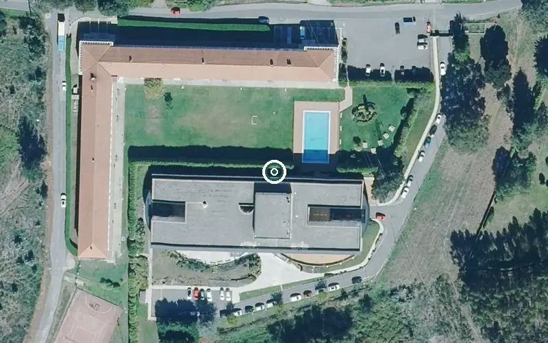 Vista aérea de la ubicación de Residencia Caser a Zapateira