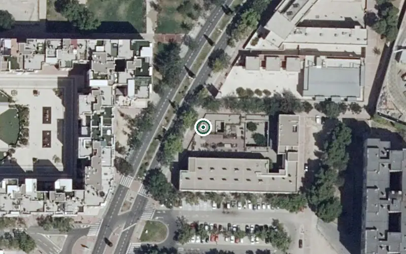 Vista aérea de la ubicación de Residencia Domusvi Zalfonada