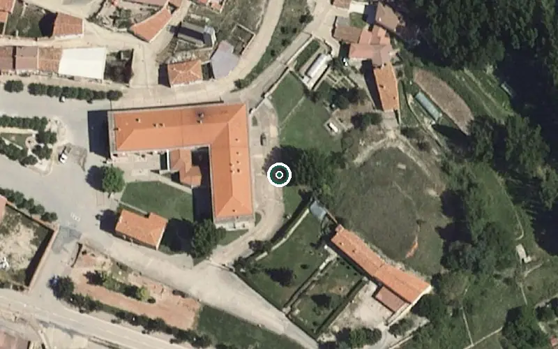 Vista aérea de la ubicación de Unidad de Estancias Diurnas Virgen de la Peña