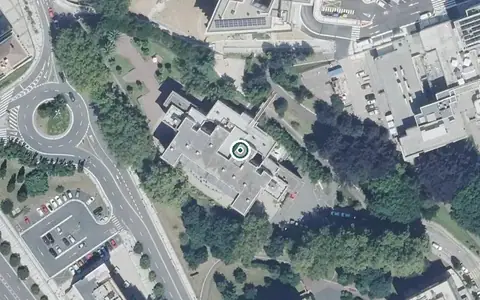 Vista aérea de la ubicación de Residencia Julián Rezola Egoitza