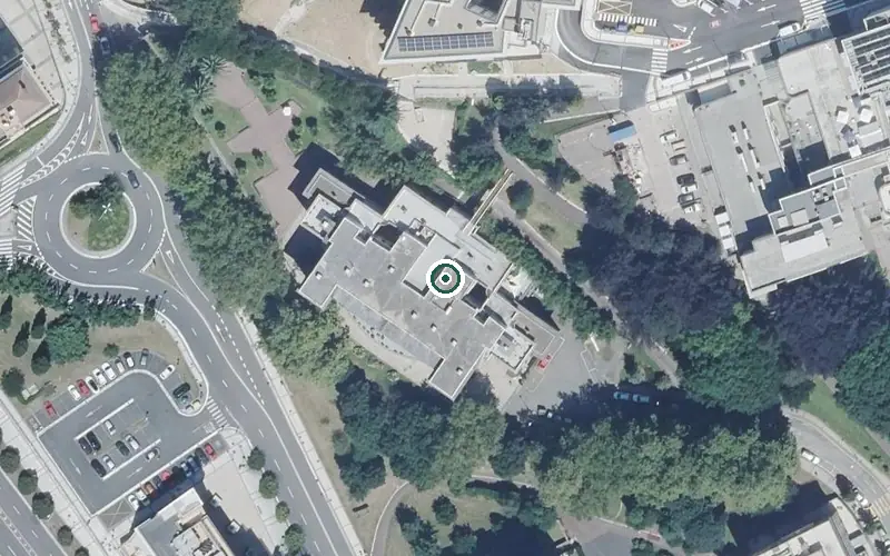 Vista aérea de la ubicación de Residencia Julián Rezola Egoitza