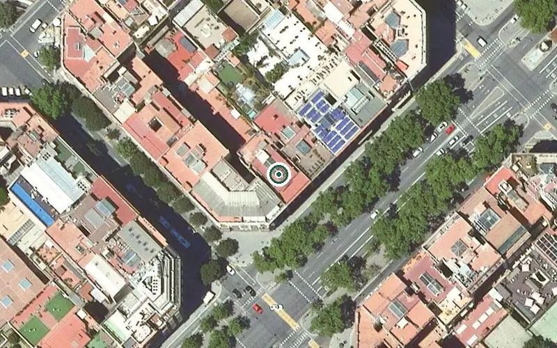 Vista aérea de la ubicación de Residència Taber