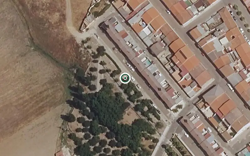 Vista aérea de la ubicación de Centro Residencial de la Coronada