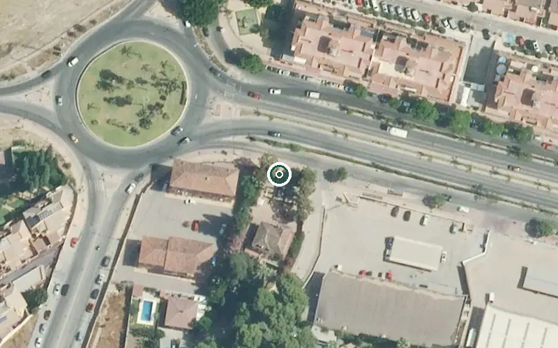 Vista aérea de la ubicación de Centro Residencial para Mayores Juan González