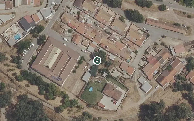 Vista aérea de la ubicación de Casa Residencial de Bartolome García González Toruño
