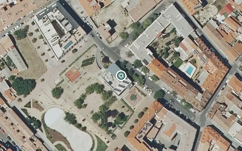 Vista aérea de la ubicación de Centro de Día Municipal Acuario