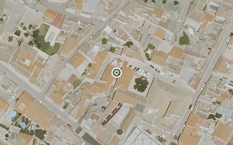 Vista aérea de la ubicación de Vivienda Municipal de Mayores