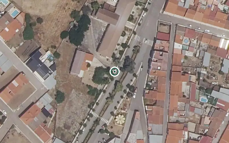 Vista aérea de la ubicación de Residencia de Mayores con Centro de Día de Villalba de los Barros