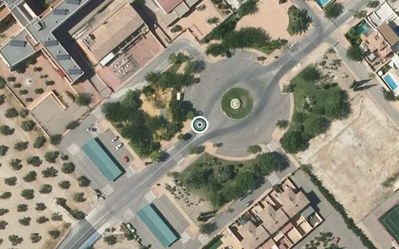 Vista aérea de la ubicación de Residencia para Personas Mayores Virgen de la Capilla