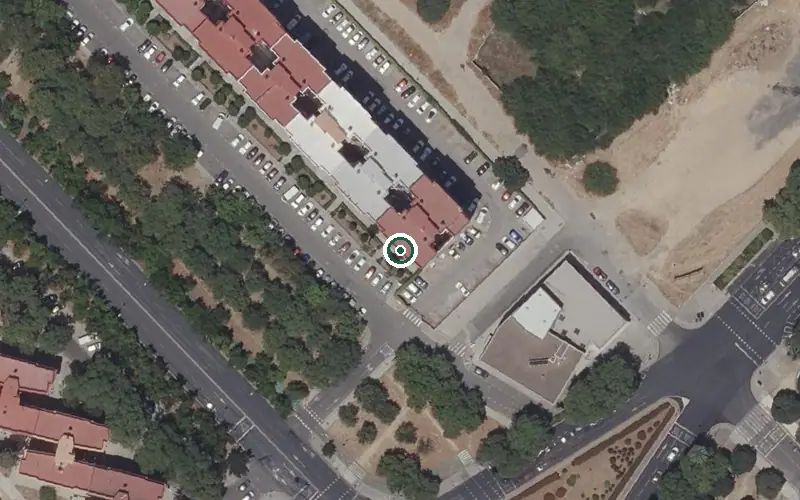 Vista aérea de la ubicación de Centro de Día para Mayores Tierras del Sur
