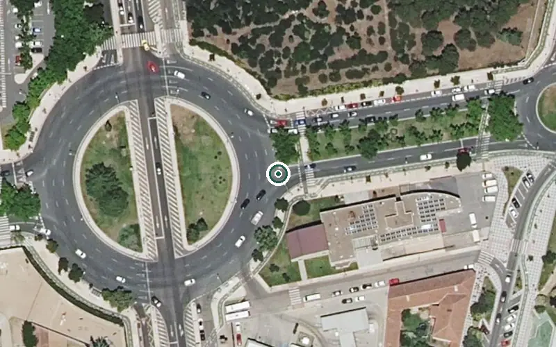 Vista aérea de la ubicación de Centro de Día Usera
