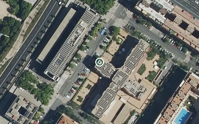 Vista aérea de la ubicación de Residencia Los Nogales Pacífico