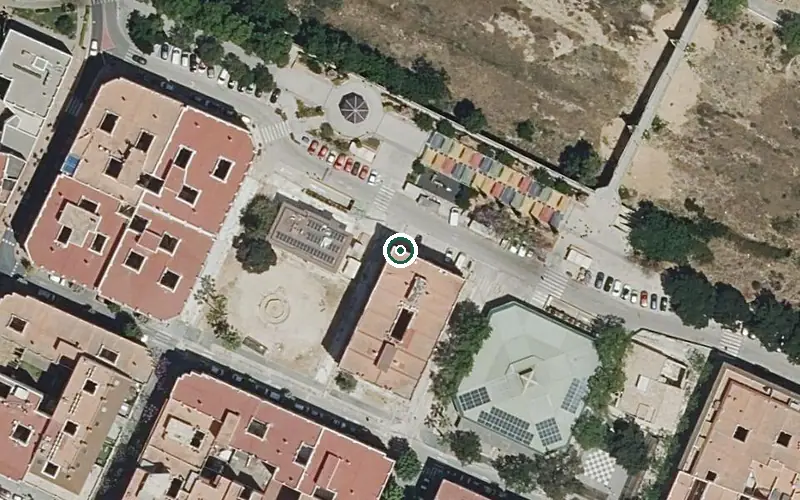 Vista aérea de la ubicación de Residencia para Personas Mayores Dependientes Amelia Piedras