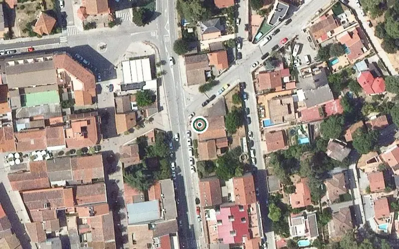 Vista aérea de la ubicación de Habitatges Tutelats Residencial Palau