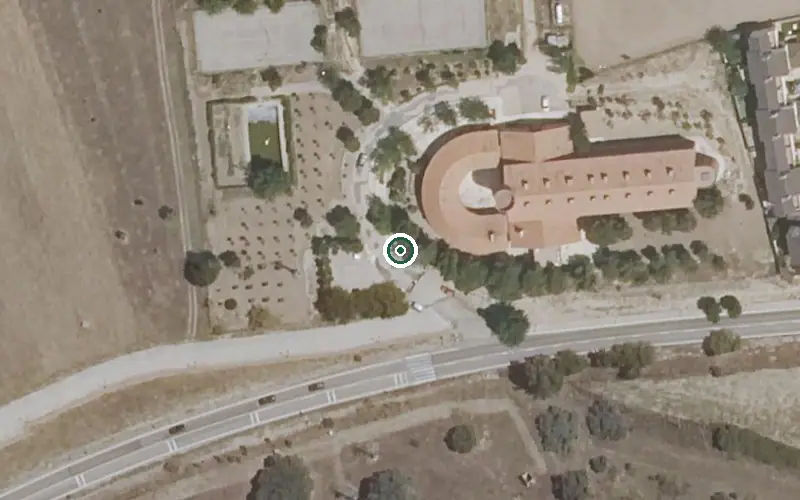 Vista aérea de la ubicación de Centro Residencial de Mayores los Llanos