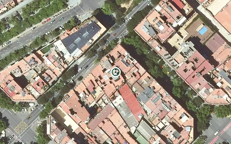 Vista aérea de la ubicación de Residència Geriàtrica L'Estel III