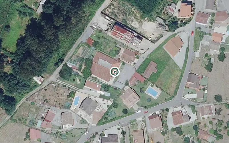 Vista aérea de la ubicación de Fogar Residencial Alondra Mos