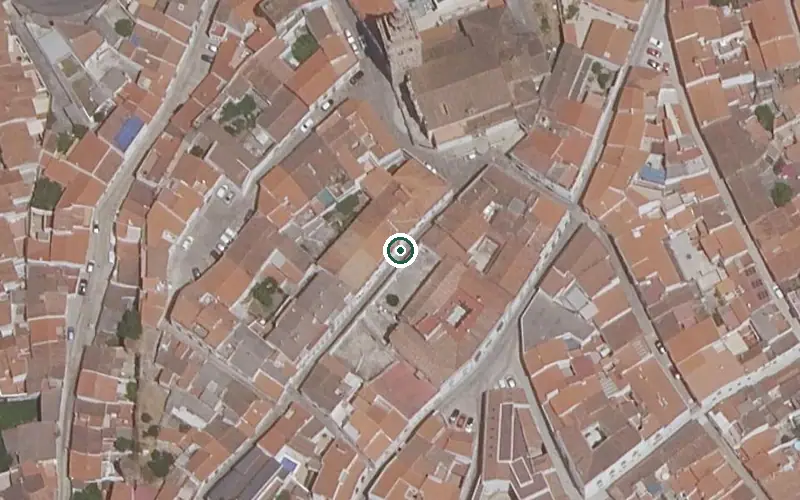 Vista aérea de la ubicación de Residencia de Mayores de Jerez de los Caballeros