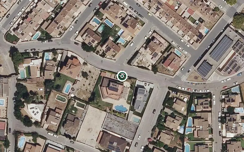Vista aérea de la ubicación de Centro de Día para Mayores San Miguel de Sanlucar
