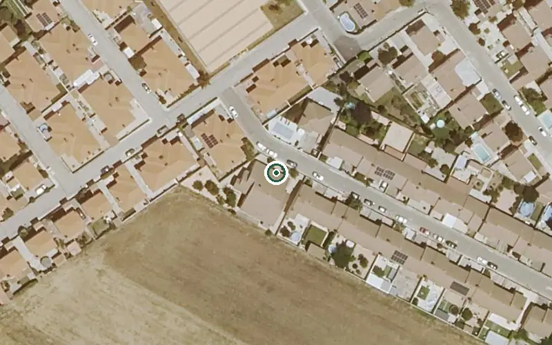 Vista aérea de la ubicación de Vivienda Municipal de Mayores