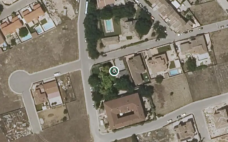 Vista aérea de la ubicación de Residencia de Mayores Nuestra Señora de la Natividad