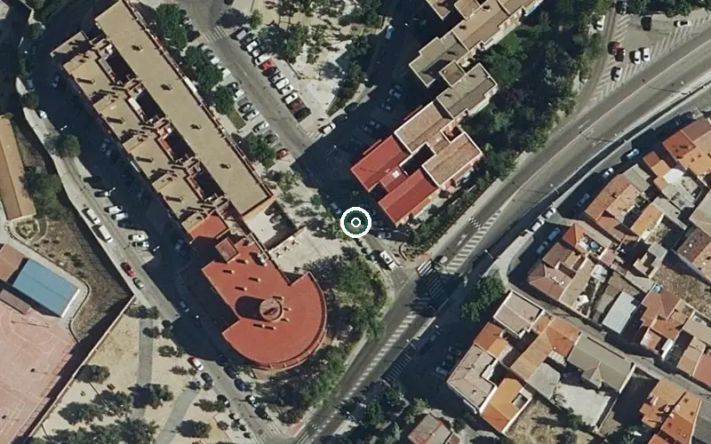 Vista aérea de la ubicación de Residencia Virgen de la Concepción (Municipal)