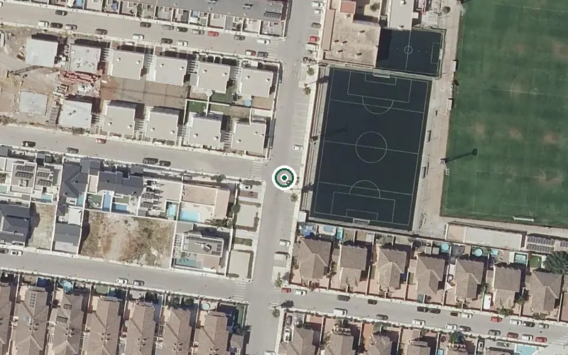 Vista aérea de la ubicación de Centro Residencial para Personas Mayores Dependientes