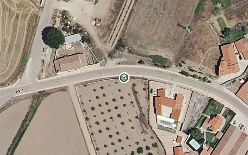 Vista aérea de la ubicación de Residencia de Personas Mayores Marcelina del Valle