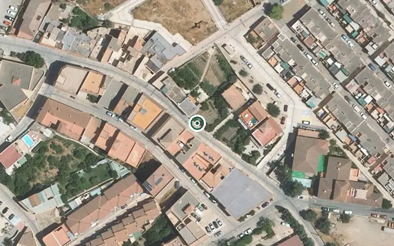 Vista aérea de la ubicación de Centro Residencial para Mayores Virgen del Martirio